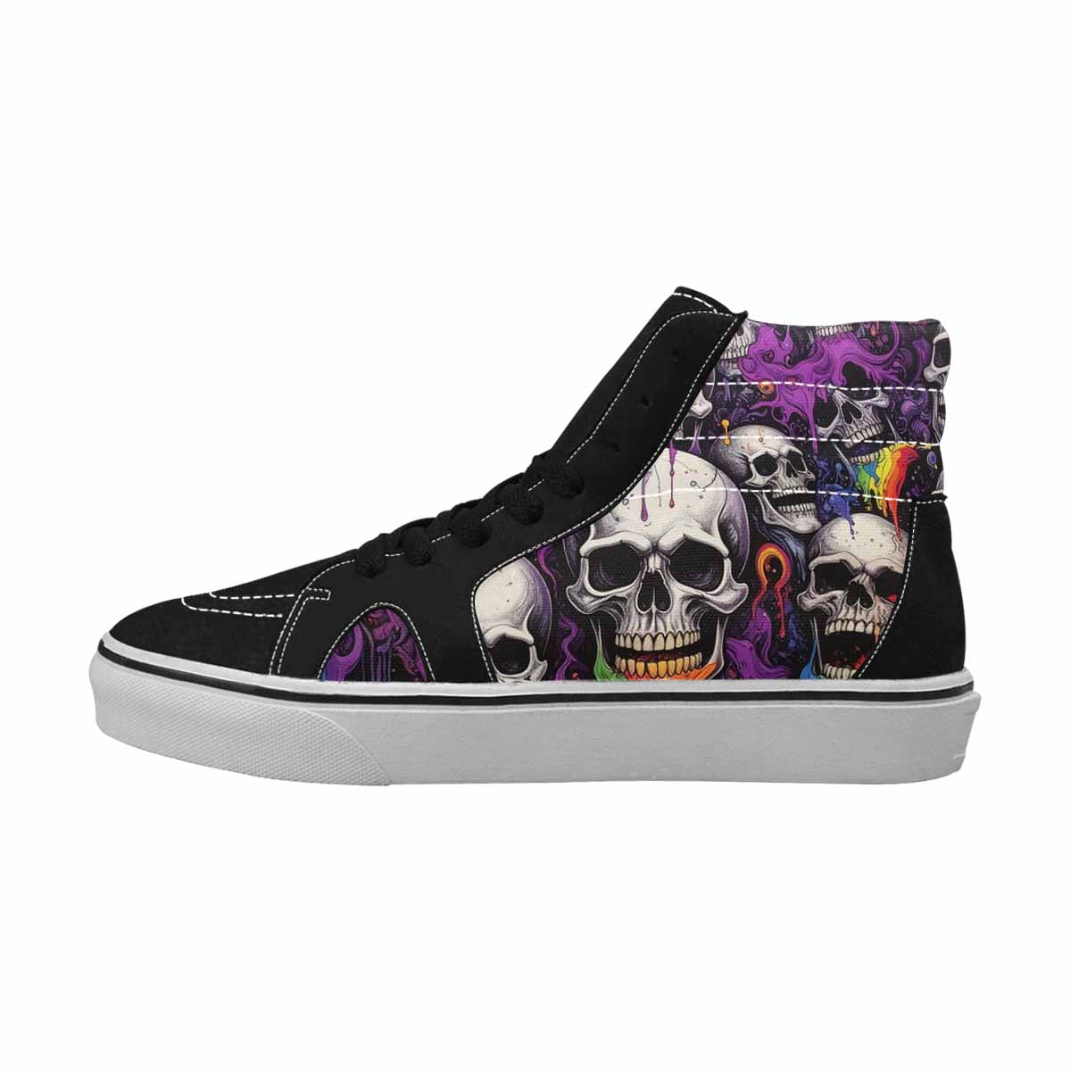 MEN'S Rainbow From Skull S High Top Canvas Dark Academia Sneakers