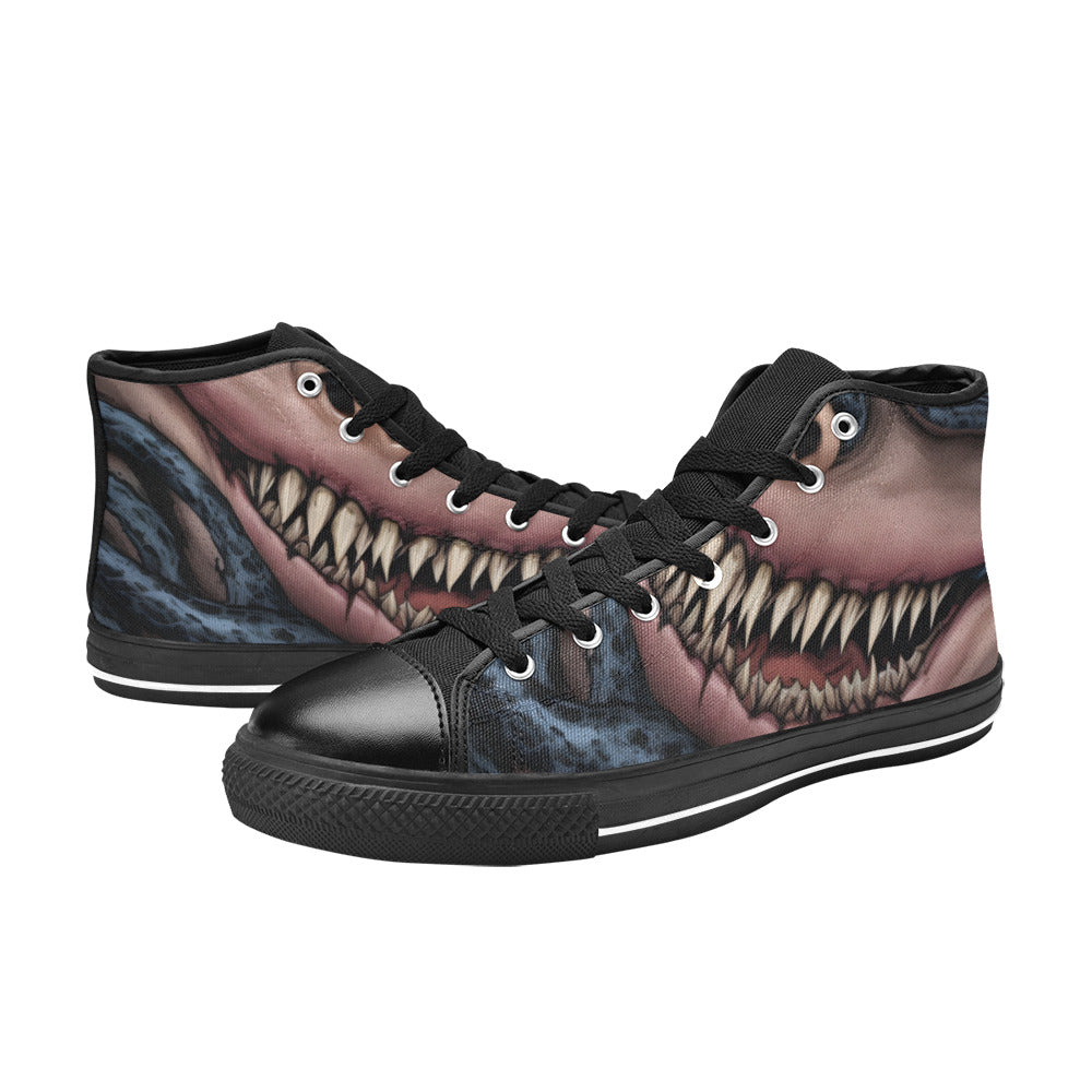 MEN'S Cc Demon Art Long High Top Canvas Neon Fantasy Shoes