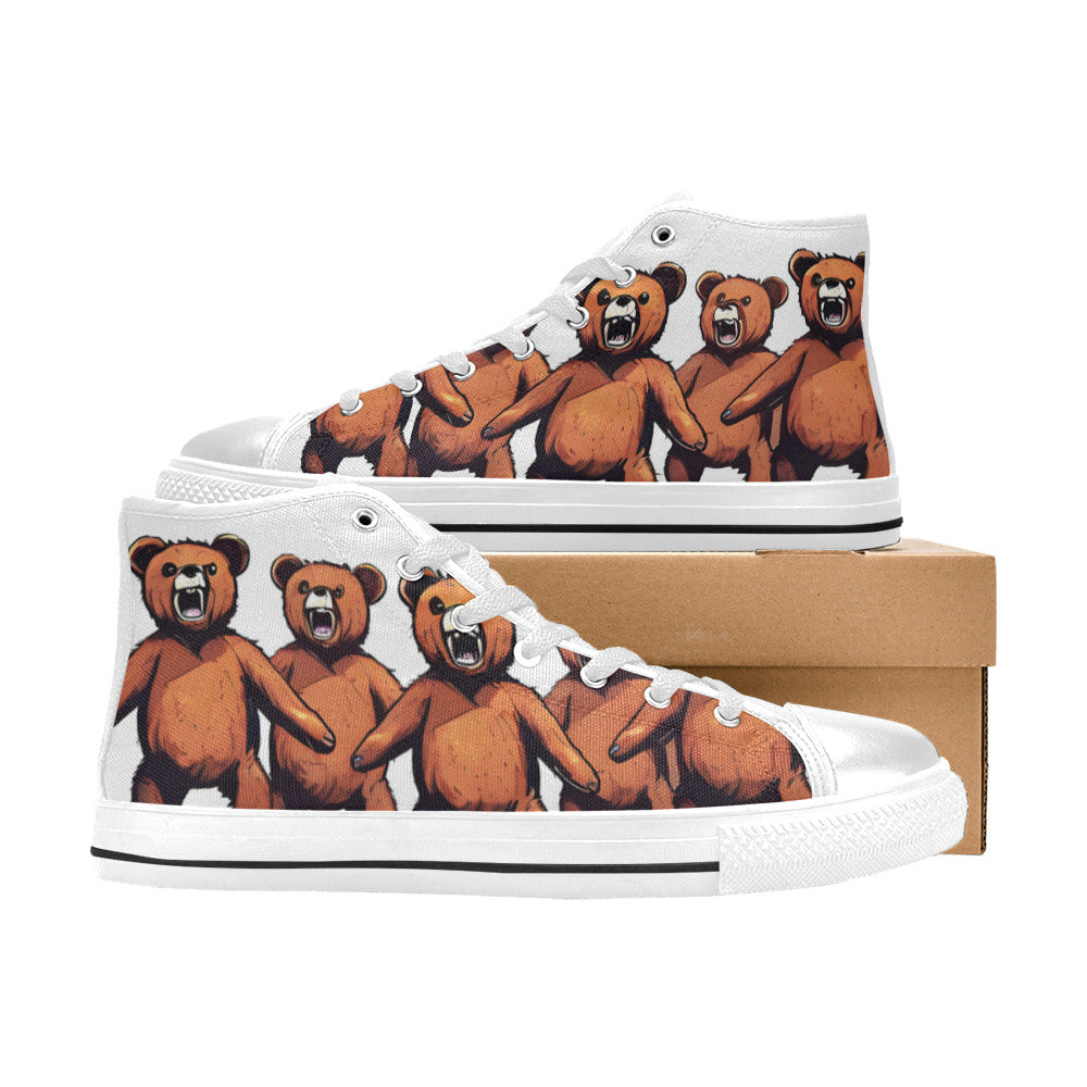 MEN'S Bears 3 Men’S High Top Canvas Neon Fantasy Custom Sneakers