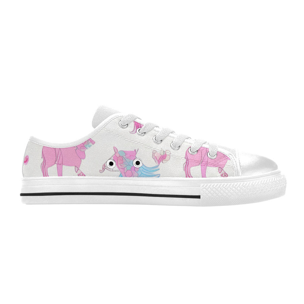 WOMEN'S Cc Unicorn Art Unicorns Canvas Neon Fantasy Custom Shoes