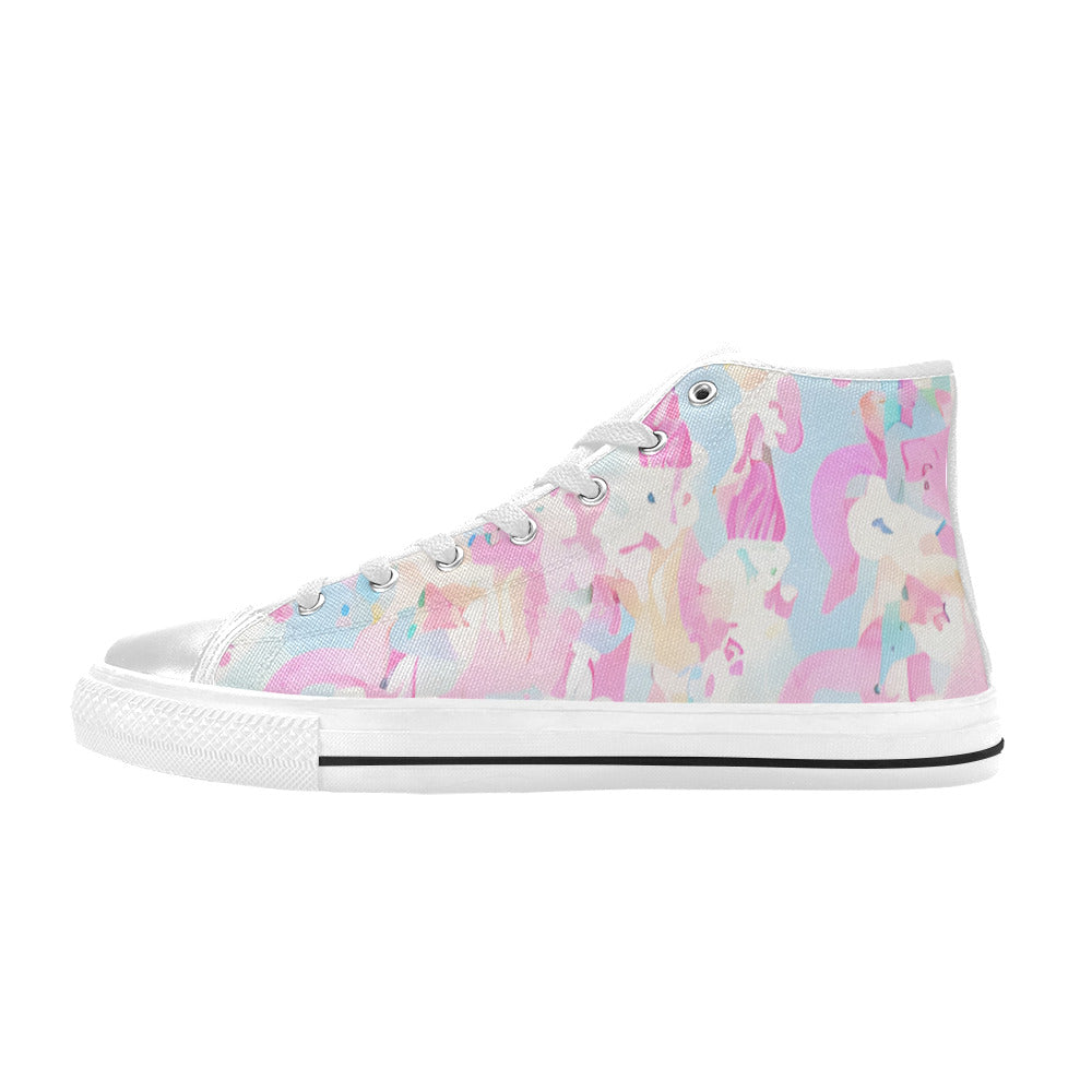 MEN'S Cc Unicorn Art Unicorns High Top Canvas Wallpaper Art Sneakers