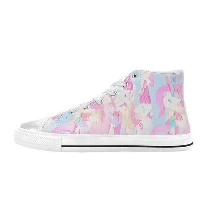MEN'S Cc Unicorn Art Unicorns High Top Canvas Wallpaper Art Sneakers