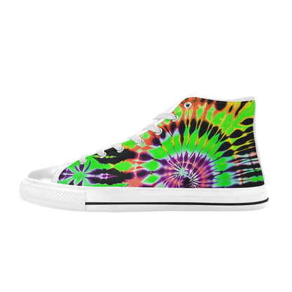 MEN'S Cc Tie Dye Art High Top Canvas Wallpaper Art Custom Shoes