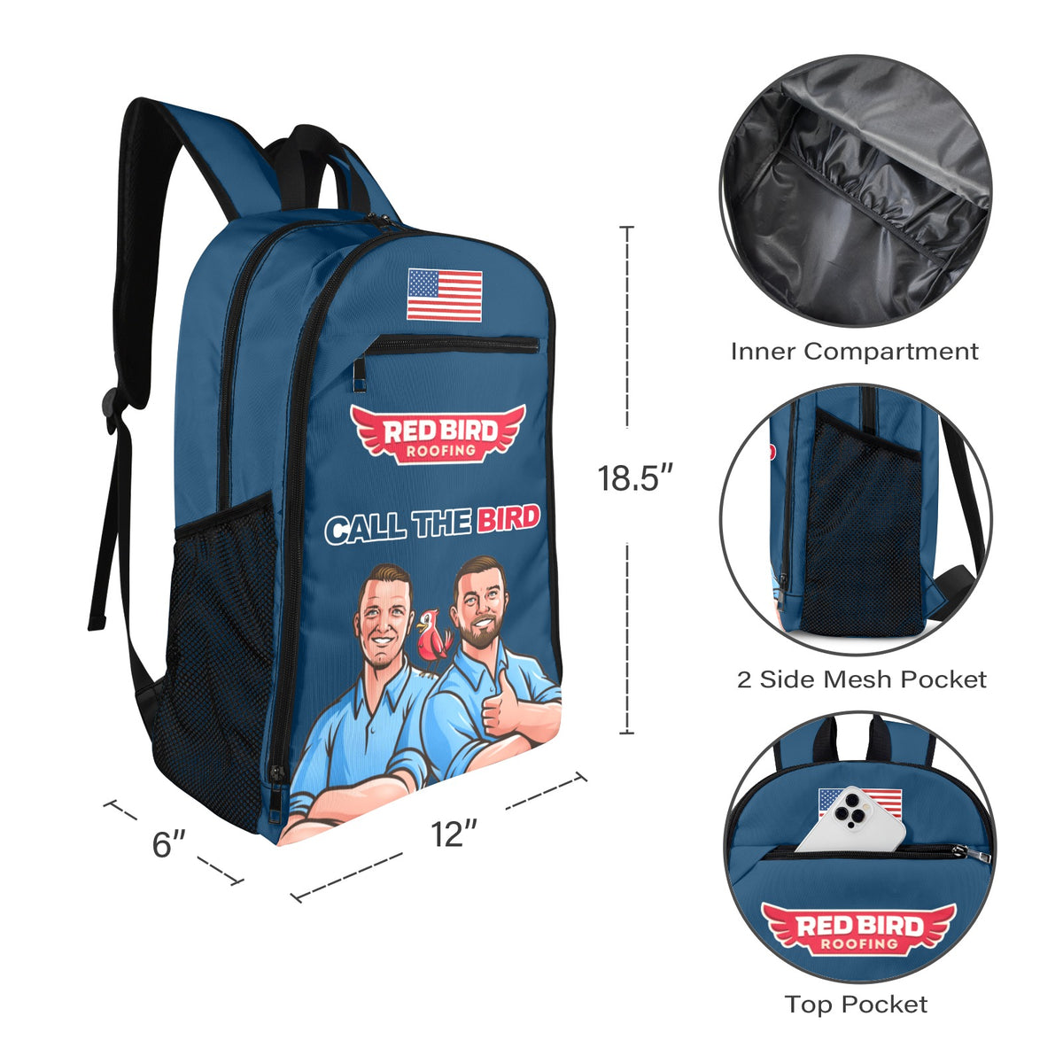 REDBIRD Over Print Leisure Sports Backpack (Model 1741)