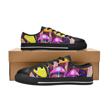 WOMEN'S Magic Mushrooms Art 5 Canvas Wallpaper Art Custom Shoes