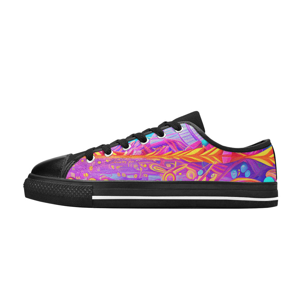 MEN'S Trip Art 3 Canvas Vibrant Chaos Custom Sneakers
