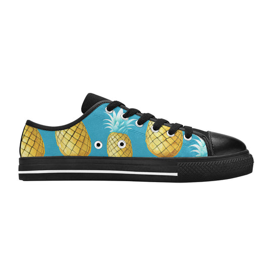 WOMEN'S Cool Pineapples Canvas Wallpaper Art Custom Sneakers
