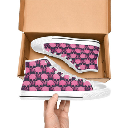 MEN'S Skull Underground Comix Black High Top Canvas Vivid Shoes