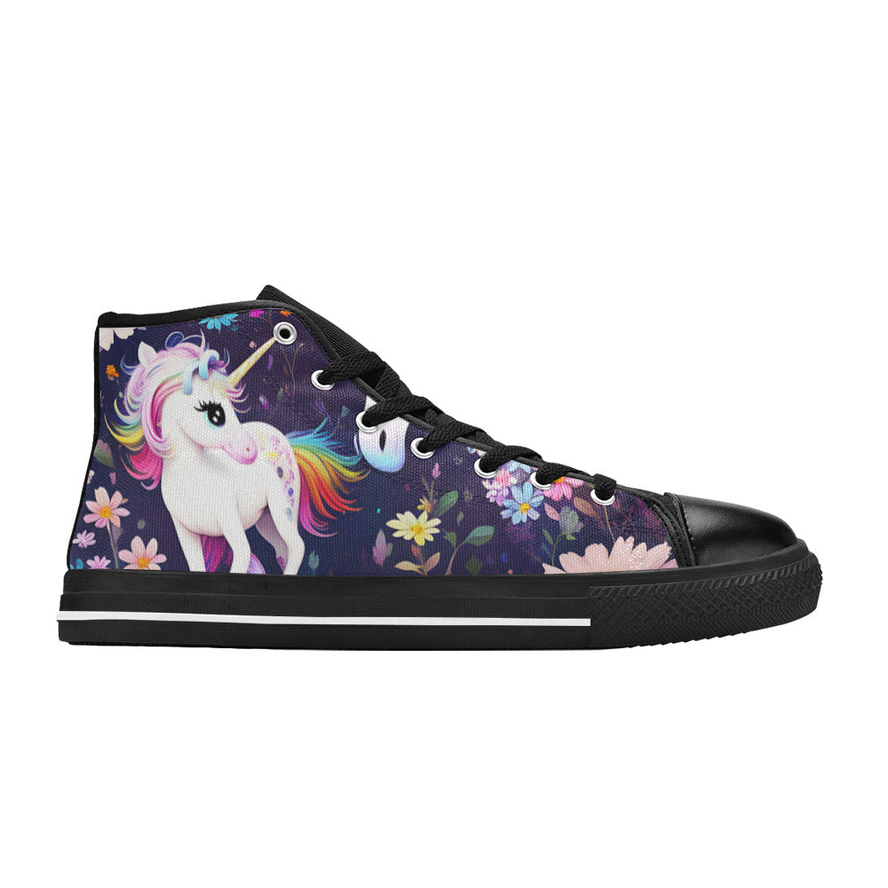 WOMEN'S Unicorns Please 4 High Top Canvas Surreal Shoes