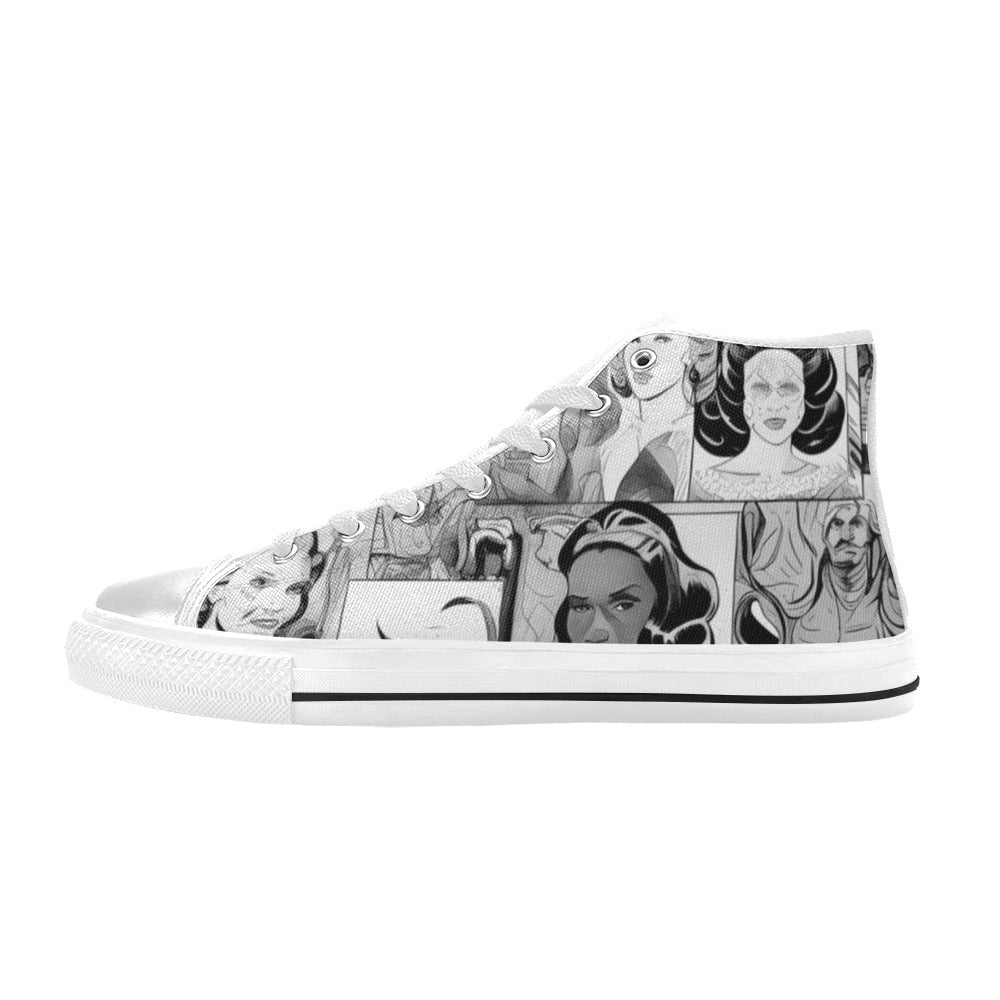 MEN'S Cc Pop Art 2 High Top Canvas Cottagecore Custom Sneakers