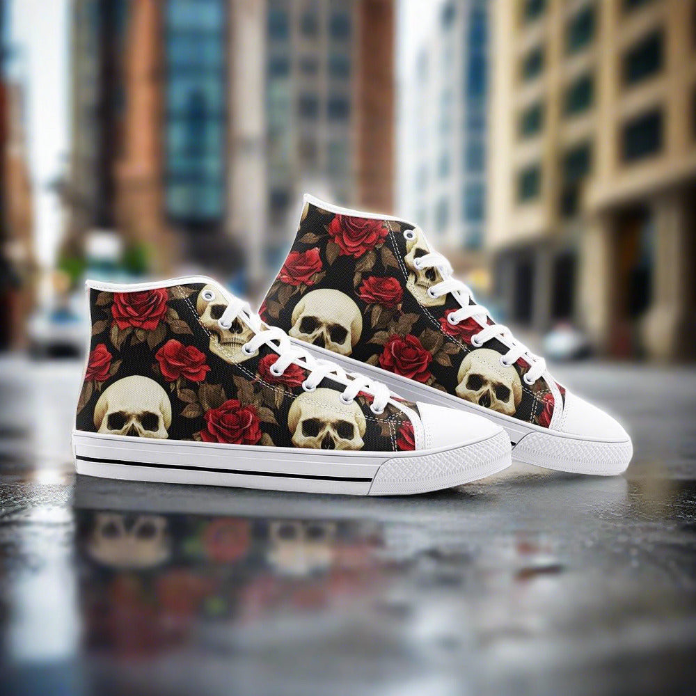 Cherry Blossom Amber Gold Wearable Bold Art - Freaky Shoes | Custom Art Sneakers