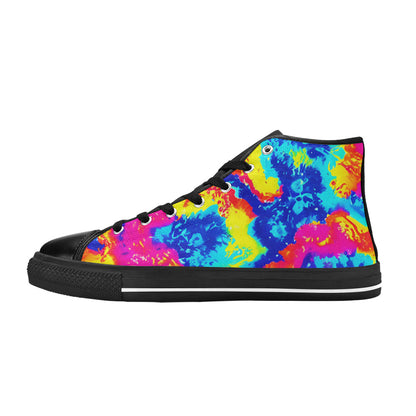 MEN'S Tie Dye Splash Retro High Top Canvas Cottagecore Sneakers