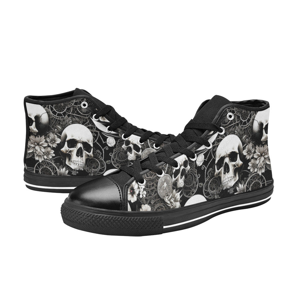 MEN'S Skulls Love Men’S High Top Canvas Y2K Custom Sneakers