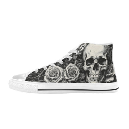 MEN'S Monochrome Skull Gothic Dark High Top Canvas Cottagecore Sneakers