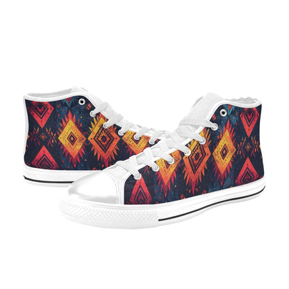 Wild Tribal Ripple 2 Men’s Classic High Top Canvas Shoes