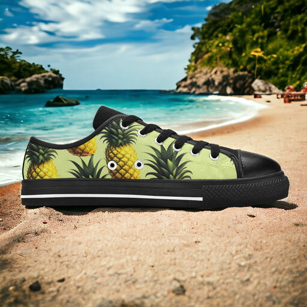 Jellyfish Orange Black Iridescent MEN Bold Art - Freaky Shoes | Custom Art Sneakers