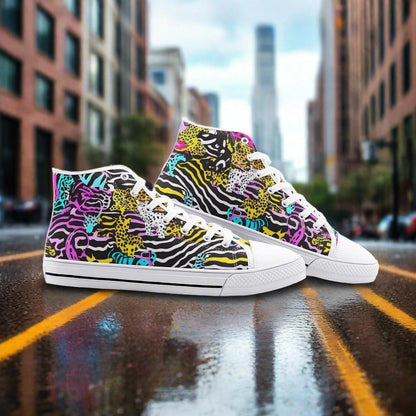 Jellyfish Pink Cream Vivid Bold Art - Freaky Shoes | Custom Art Sneakers
