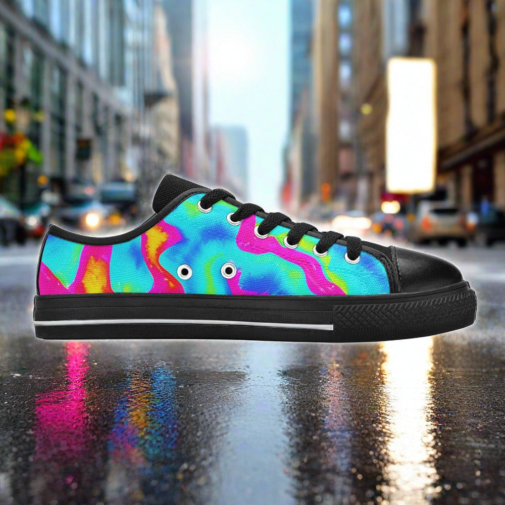 Koi Green Emerald Wearable WOMEN Bold Art - Freaky Shoes | Custom Art Sneakers
