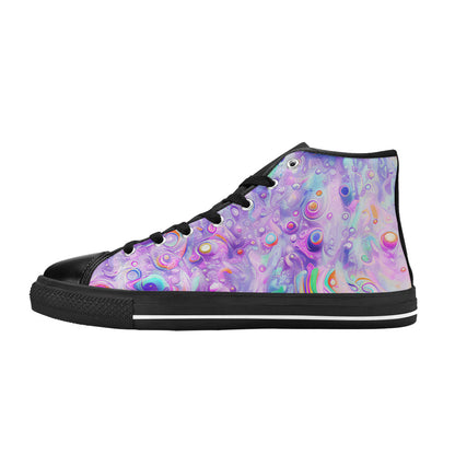 WOMEN'S Cc Acid Bath 10 High Top Canvas Cottagecore Custom Sneakers