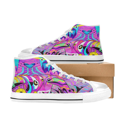 MEN'S Trip Art 2 Men’S High Top Canvas Wallpaper Art Custom Sneakers