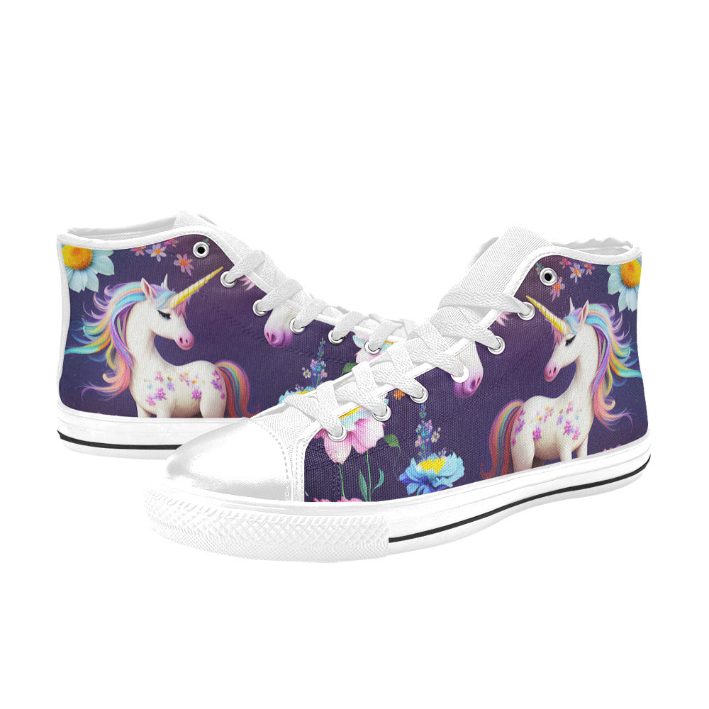 WOMEN'S Unicorns Please High Top Canvas Grunge Shoes