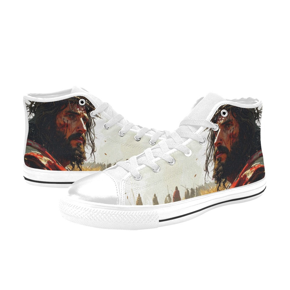 MEN'S Jesus_Ht_15 Men’S High Top Canvas Vibrant Chaos Custom Shoes