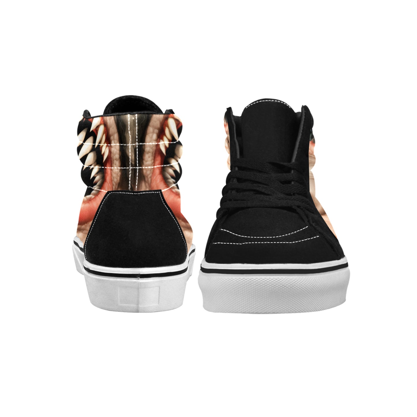 MEN'S Face Comic Pages Art High Top Skateboarding Surreal Shoes