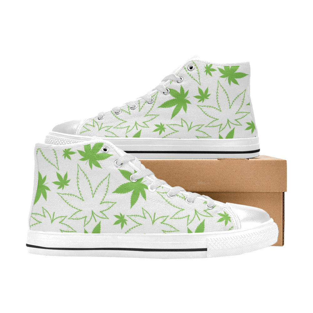 WOMEN'S Cc Weed 420 Art High Top Canvas Wallpaper Art Sneakers