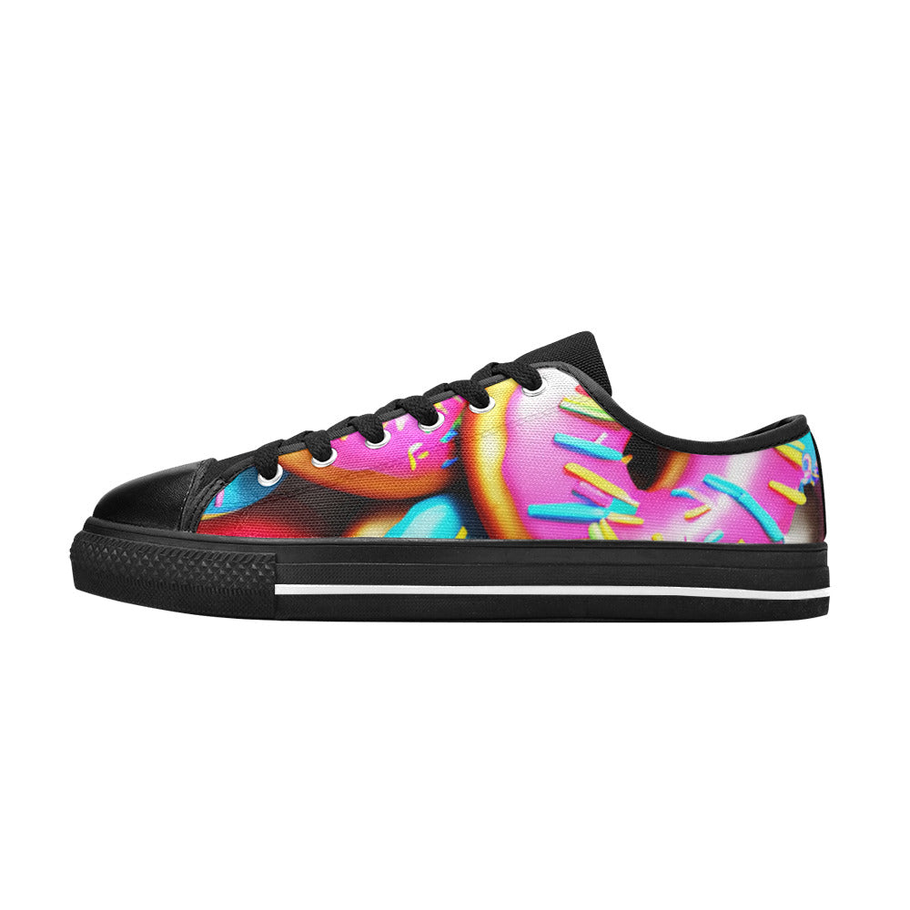 WOMEN'S Cc Donut Art Canvas Wallpaper Art Sneakers
