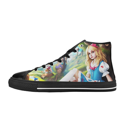 MEN'S Acid Creepy Wonderland Psychedelic High Top Canvas Dreamcore Custom Shoes