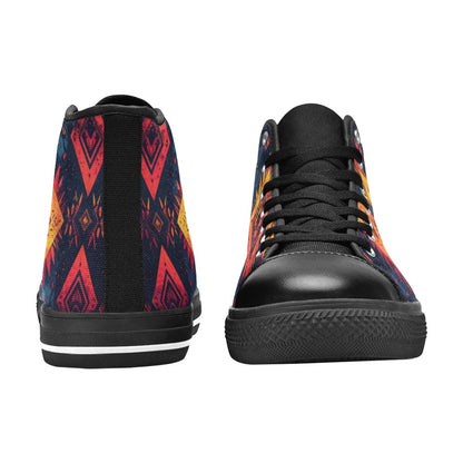 Wild Tribal Ripple 2 Kids' High Top Canvas Shoes