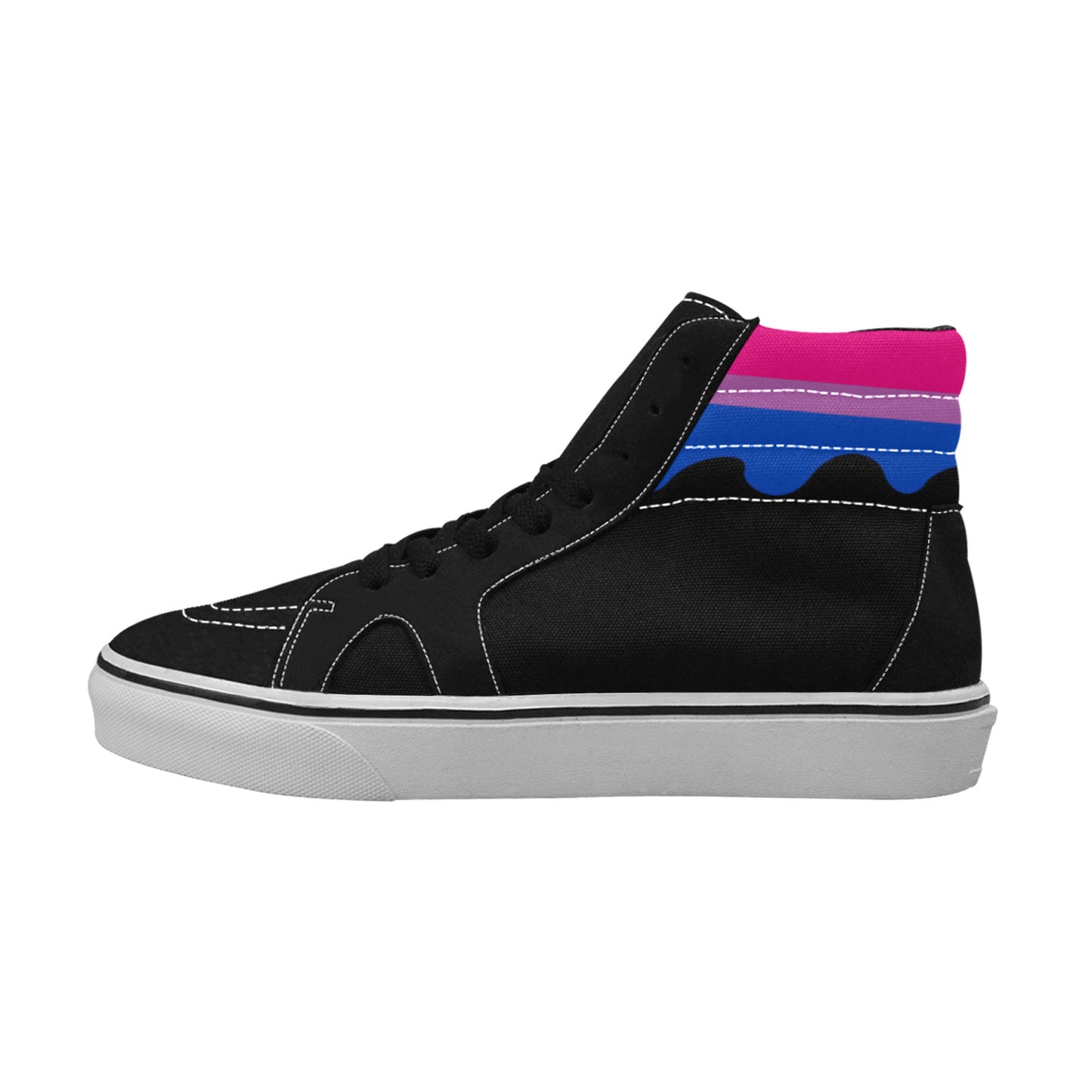 WOMEN'S Pride Lgbt Bi Flag High Top Skateboarding Cottagecore Custom Sneakers
