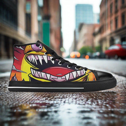 Phoenix Magenta Gold Custom Bold Art - Freaky Shoes