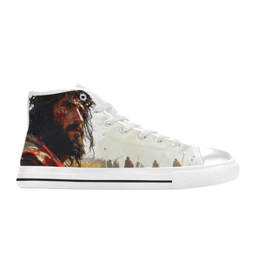 WOMEN'S Jesus_Ht_15 High Top Canvas Wallpaper Art Custom Shoes