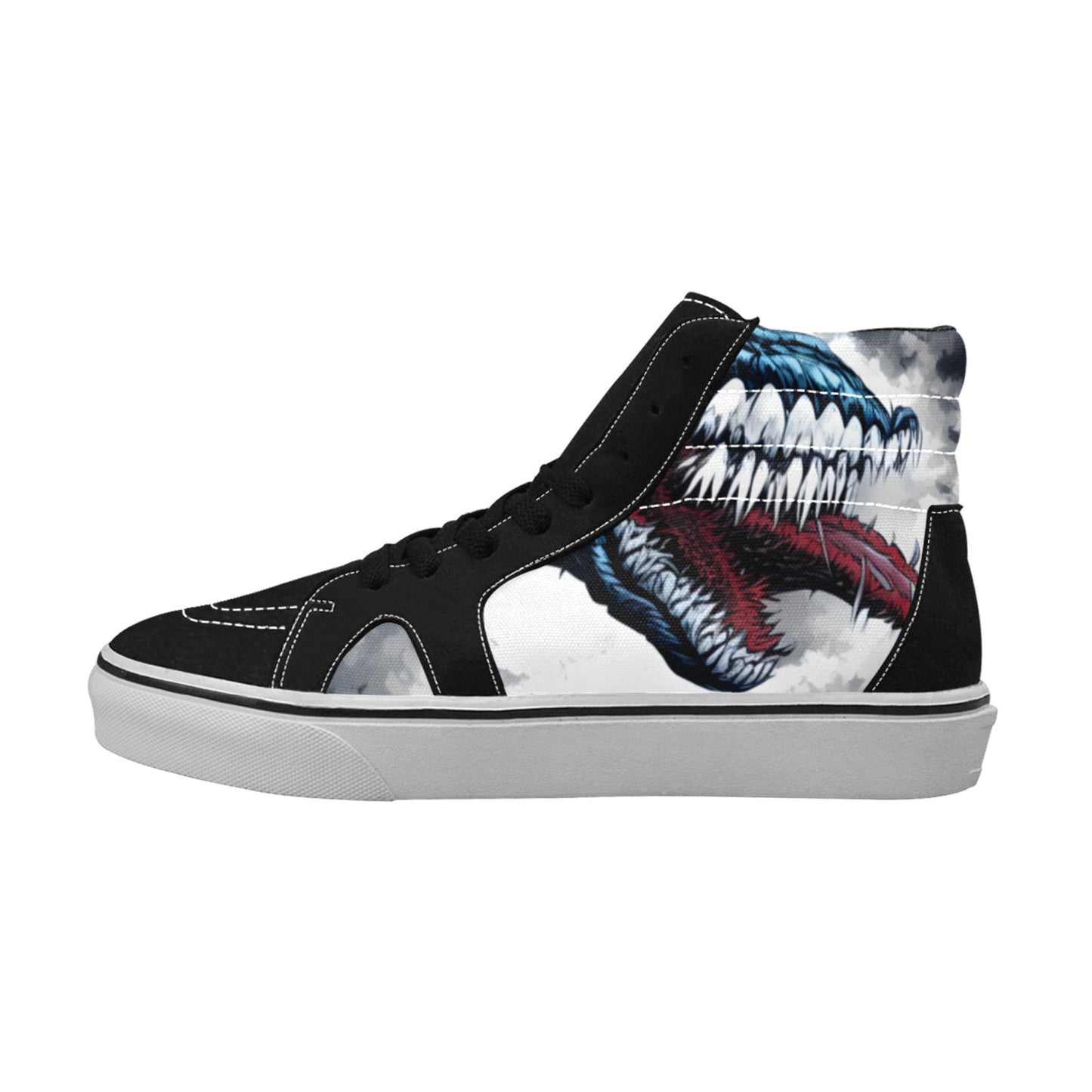 MEN'S Demon Art Long Teeth High Top Skateboarding Vivid Custom Shoes