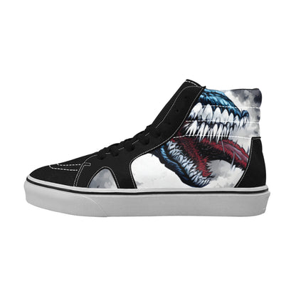 MEN'S Demon Art Long Teeth High Top Skateboarding Vivid Custom Shoes
