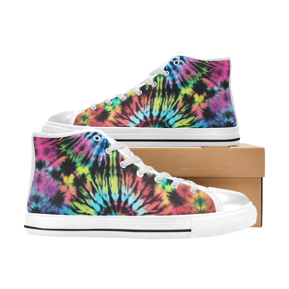 WOMEN'S Cc Tie Dye Art High Top Canvas Dreamcore Custom Sneakers