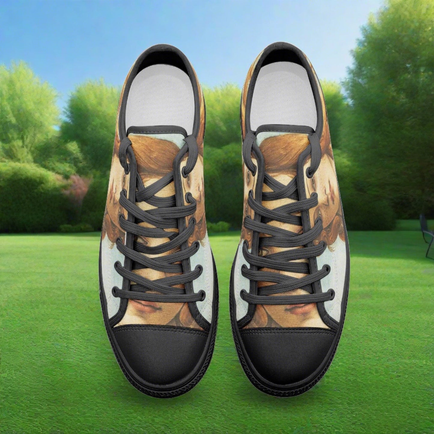 Celtic Orange Black Vivid Bold Art - Freaky Shoes | Custom Art Sneakers