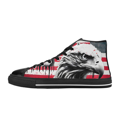 WOMEN'S Patrotic Eagle Art High Top Canvas Dark Academia Custom Shoes