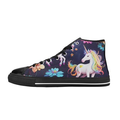 WOMEN'S Unicorns Please 2 High Top Canvas Aesthetic Sneakers