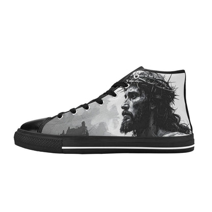 WOMEN'S Jesus_Ht_06 High Top Canvas Wallpaper Art Shoes