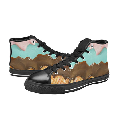 MEN'S Cc Ice Cream Art High Top Canvas Y2K Sneakers