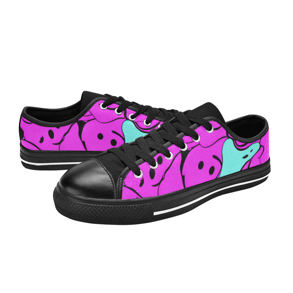 MEN'S Melting Faces 2 Canvas Y2K Custom Shoes