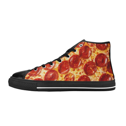 MEN'S Pepperoni Pizza High Top Canvas Aesthetic Sneakers