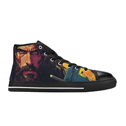 WOMEN'S Jesus_Ht_11 High Top Canvas Vibrant Chaos Custom Shoes