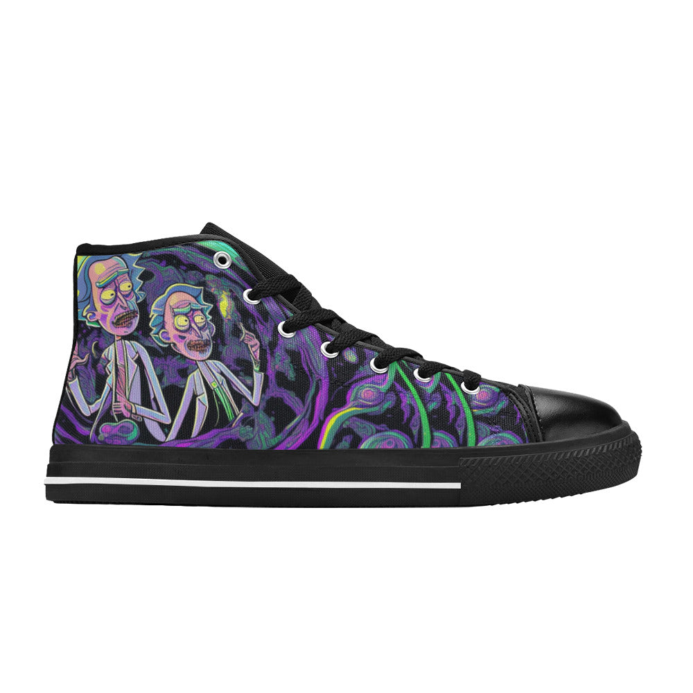 MEN'S Trippy Freestyle Artwork Men’S High Top Canvas Wallpaper Art Custom Shoes