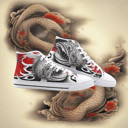 Monarch Pink Cream Wearable Bold Art - Freaky Shoes | Custom Art Sneakers