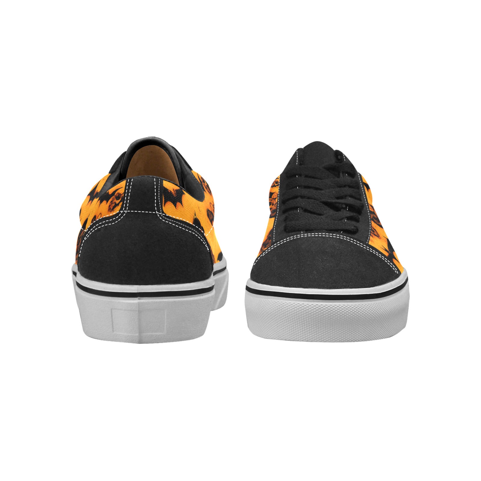 WOMEN'S Halloween Art 2 Low Top Skateboarding Surreal Custom Shoes