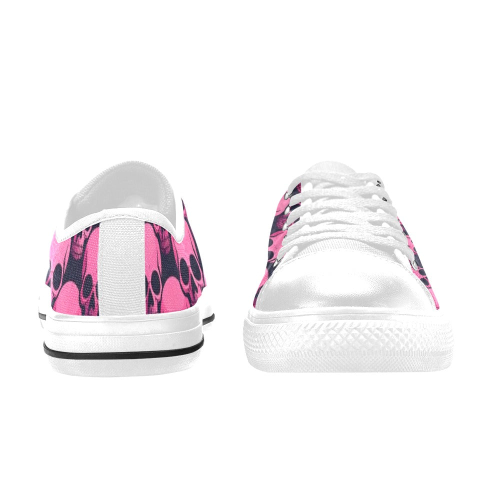 WOMEN'S Skull Underground Comix Black Low Top Canvas Vivid Shoes
