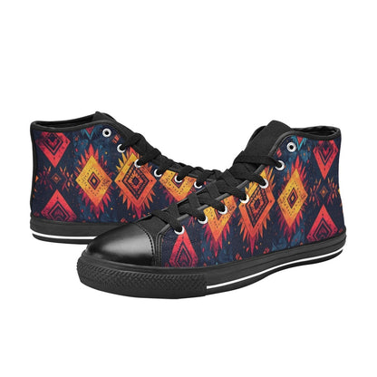 Wild Tribal Ripple 2 Men’s Classic High Top Canvas Shoes